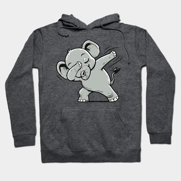 Dabbing Elephant Hoodie by Delicious Art